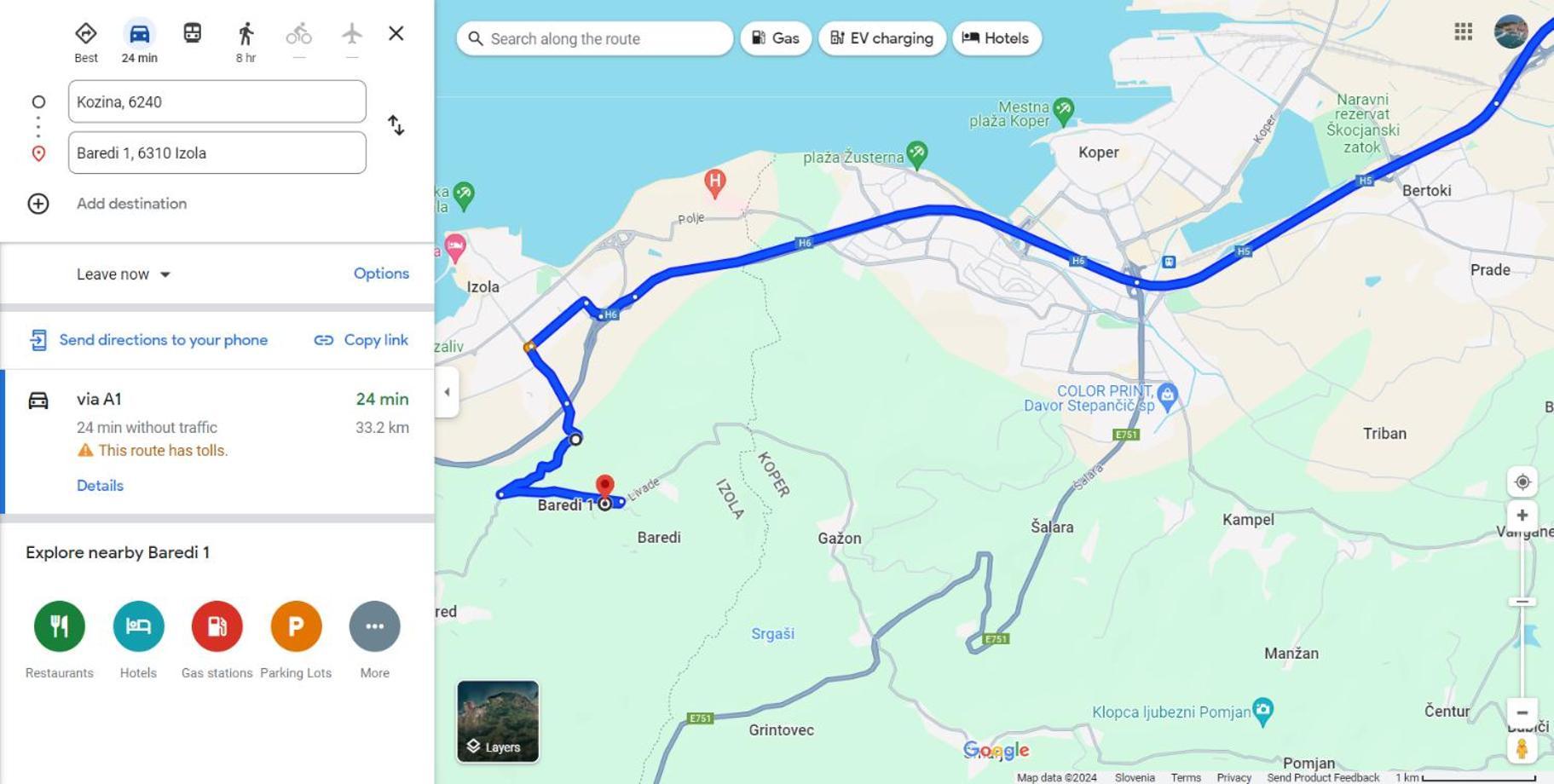 Apartma Vista Baredi Izola Eksteriør billede